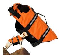 Dog Life Vest, Puppy Water Vest, Reflective Breathable Adjustable Shirt Coat Float Harness Suit for Swimming Pool Kayak Rafting Lake, Small, Medium, Orange