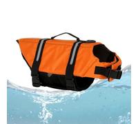 Dog Life Vest, Puppy Water Vest, Reflective Breathable Adjustable Shirt Coat Float Harness Suit for Swimming Pool Kayak Rafting Lake, Small, Medium, Orange