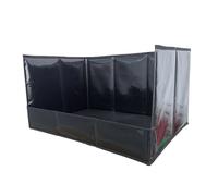 Dog Litter Box - High Wall Pee Pad Holder for Indoor Use | Foldable Waterproof Tray with Portable Design, Easy Clean Pet Toilet Solution for Home Apartment Balcony Porch Patio