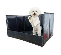 Dog Litter Box - High Wall Pee Pad Holder for Indoor Use | Foldable Waterproof Tray with Portable Design, Easy Clean Pet Toilet Solution for Home Apartment Balcony Porch Patio