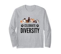 Dog Lover - Celebrate Diversity in Dogs - Slogan Amusant pour Chien Manche Longue