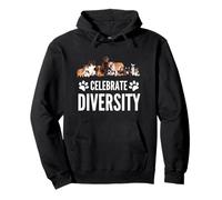 Dog Lover Celebrate Diversity in Dogs Slogan Amusant pour Chien Sweat à Capuche