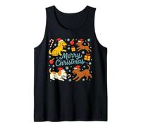 Dog Lover Christmas Cute Pet Santa Puppy Funny Ugly Xmas Débardeur