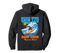 Dog Lover Cute Shih Tzu Surf Crew Surf Floof on Board Sweat à Capuche