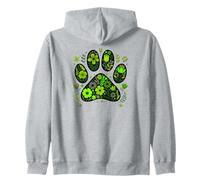 Dog Lover Dog Paw Print Sage Green Floral Dog Mom Dog Theme Sweat à Capuche