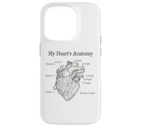 Dog Lover Heart Anatomy Shirt - Dog Owner, Medic, Veterinary Coque pour iPhone 14 Pro