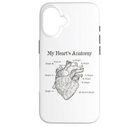 Dog Lover Heart Anatomy Shirt - Dog Owner, Medic, Veterinary Coque pour iPhone 16