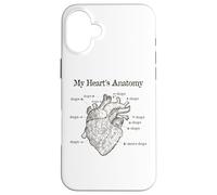 Dog Lover Heart Anatomy Shirt - Dog Owner, Medic, Veterinary Coque pour iPhone 16 Plus