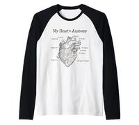 Dog Lover Heart Anatomy Shirt - Dog Owner, Medic, Veterinary Manche Raglan