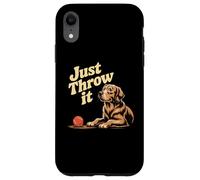 Dog Lover Meme Just Throw It Throw It Ball Fetch Dog Lover Fun Coque pour iPhone XR