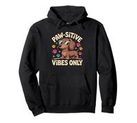 Dog Lover Paw-sitive Vibes Only Cool Teckel Sweat à Capuche