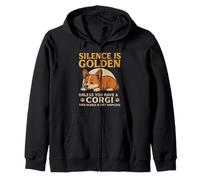 Dog Lovers Silence is Golden Unless You Have a Corgi Sweat à Capuche