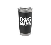 Dog Mama Canine Lover Puppy Parent Propriétaire Gobelet isotherme en acier inoxydable double paroi