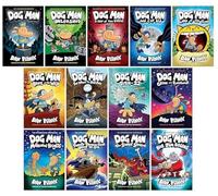 Dog Man 1-13 Collection by Dav Pilkey 13 Books Set (Dog Man: Big Jim Begins, The Scarlet Shedder, Twenty Thousand Fleas Under the Sea, Mothering Heights, Grime and Punishment & 8 More...)