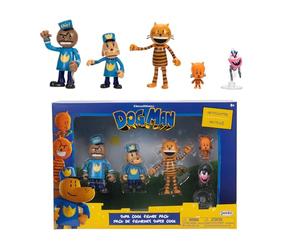 Dog Man | Coffret Multipack 5 Figurines Articulées | Lil Petey, Petey, Chief, and Flippy | 2 à 5 Articulations | Inspirées Film Dav Pilkey | Jouet À Collectionner Fans | Idée Cadeau Enfant Dès 4 Ans