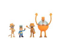 Dog Man - JAKKS Pacific - Lot de 5 Figurines Articulées Chiens Héros Dav Pilkey Vague 2 - Taille 6,5 cm - Licence Officielle de la BD - Jouet à Collectionner pour Enfants Fans de dès 5 Ans