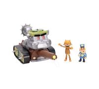 Dog Man - JAKKS Pacific - Véhicule Lance-Projectiles avec sa Figurine Écureuil - Licence Officielle de la BD - Jouet à Collectionner pour Enfants Fans de Dog Man dès 5 Ans