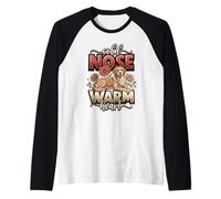 Dog Mom Cold Nose Warm Heart Dog Lover Golden Retriever Manche Raglan