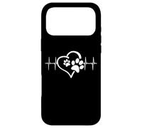 Dog Mom Cute Dog Paw Print Heart Black Coque pour iPhone 17 Pro Max