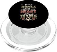 Dog Mom Fur Mama Dog Lover Paw Heart Propriétaire d'un Animal PopSockets PopGrip pour MagSafe