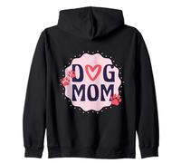 Dog Mom Heart and Paw Prints Graphic Sweat à Capuche