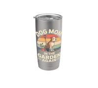 Dog Mom in the Garden Again Retro Gobelet isotherme en acier inoxydable double paroi
