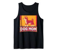 Dog Mom Retro Magenta Rouge Mid Century Modern Débardeur