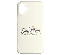 Dog Mom Social Club Minimaliste Moderne Animal Lover Design Coque pour iPhone 16 Plus