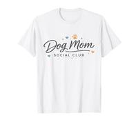 Dog Mom Social Club Minimaliste Moderne Animal Lover Design T-Shirt