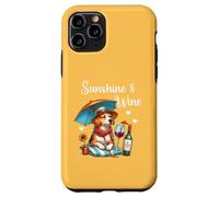 Dog Mom Wine Lover Sunshine Wine Drinking Summer Vibes Beach Coque pour iPhone 11 Pro