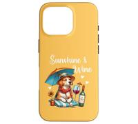 Dog Mom Wine Lover Sunshine Wine Drinking Summer Vibes Beach Coque pour iPhone 16 Pro