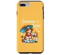 Dog Mom Wine Lover Sunshine Wine Drinking Summer Vibes Beach Coque pour iPhone 7 Plus/8 Plus