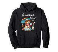 Dog Mom Wine Lover Sunshine Wine Drinking Summer Vibes Beach Sweat à Capuche