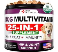 Dog Multivitamin Chewable with Glucosamine - Dog Vitamins and Supplements - Senior & Puppy Multivitamin for Dogs - Pet Joint Support Health - Immunity - Mobility - Energy - Gut - Skin - 120 Chews