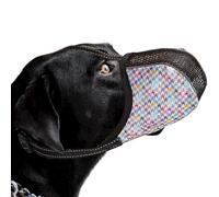Dog Muzzle, Adjustable Breathable Air Mesh, Material Polyester Soft, Covered Mouth Guard, Prevents Biting and Scavenging, Puppy Training Muzzle for Travel and Training