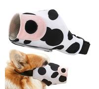 Dog Muzzle for Small Dogs, Cute Canvas Muzzle, Cow Print Dog Muzzle, 360 Degree Muzzle, Full Coverage Dog Muzzle, Protective Dog Muzzle, Adjustable Buckle Muzzle, Comfortable Dog Muzzle
