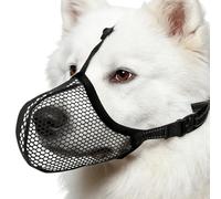 Dog Muzzle -Polyester, Nylon | Breathable Dog Anti Bark Muzzle,Mesh Ďog Ḿuzzle - Soft Mesh M̀uzzle Adjustable Pet for Biting Grooming Barking Chewing Licking
