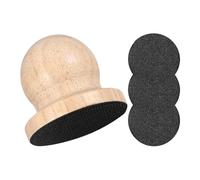 Dog Nail File - 6x6cm Replacement Filing Discs | Silent Wooden Scratch Pad With 3 Pieces Replaceable Sandpaper | Dog Nail Sander Grinder | For Filing Grinding Sanding Cats Puppies Pets Home Salon Groo