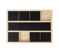 Dog Nail Scratch Board - Bouchons pour loggias à ongles | Jouet de puzzle multifonctionnel pour chien | Outil de toilettage de griffe pour chiots en bois avec boîte de traitement | Confortable