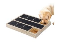 Dog Nail Scratch Board - Nail File Board Scratching | Multifunctional Dog Puzzle Toy | Wood Puppy Claw Grooming Tool with Treat Box | Comfortable Groom Pad with Treat Box for Pets