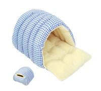 Dog Nest Bed, Cozy Plaid Enclosed Cave Bed for Puppies and Cats, Soft Washable Pet Sleeping Bag for Sofa, Chair, Floor, Portable Warm Pet Nest for Comfort, 1 Piece