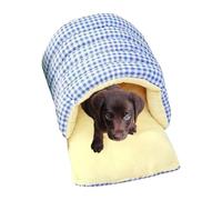 Dog Nest Bed, Cute Thickened Plaid Cave Bed, Portable and Washable Design 16.93x15.75x11.02 in, Warm and Enclosed Comfort, Ideal for Cats and Dogs Sofa, Chair