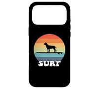 Dog on Surfing Board Surf Surf Surf Rétro Chien Surf Mignon Coque pour iPhone 17 Pro Max