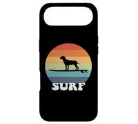 Dog on Surfing Board Surf Surf Surf Rétro Chien Surf Mignon Coque pour iPhone Air