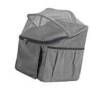 Dog Panier Vélo Transporteur Animal Sac Respirable PVC Oxford Universel Polyvalent Adapté pour Promenade Camping Course Sorties Ave, Gris