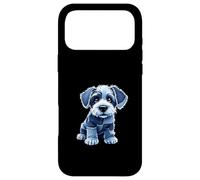 Dog Pattern Denim Patchwork Graphic Coque pour iPhone 17 Pro Max