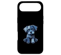 Dog Pattern Denim Patchwork Graphic Coque pour iPhone Air