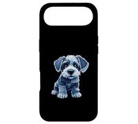 Dog Pattern Denim Patchwork Graphic Coque pour iPhone Air