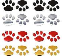 Dog Paw Car Sticker, 8 Pair 3d Bear Paw Stickers Colorful Car Exterior Decoration Accessories For Cars, Bumpers, Windows, Walls, Laptops