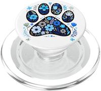 Dog Paw Print Phone Button Pop Up Grip Flower Dog Mom Theme PopSockets PopGrip pour MagSafe